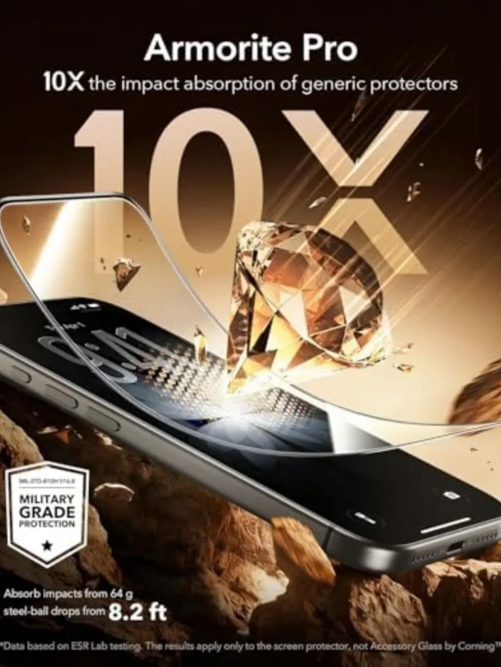 3-Pack iPhone 17/16 Pro Screen Protectors, Ultra-Clear Armorite